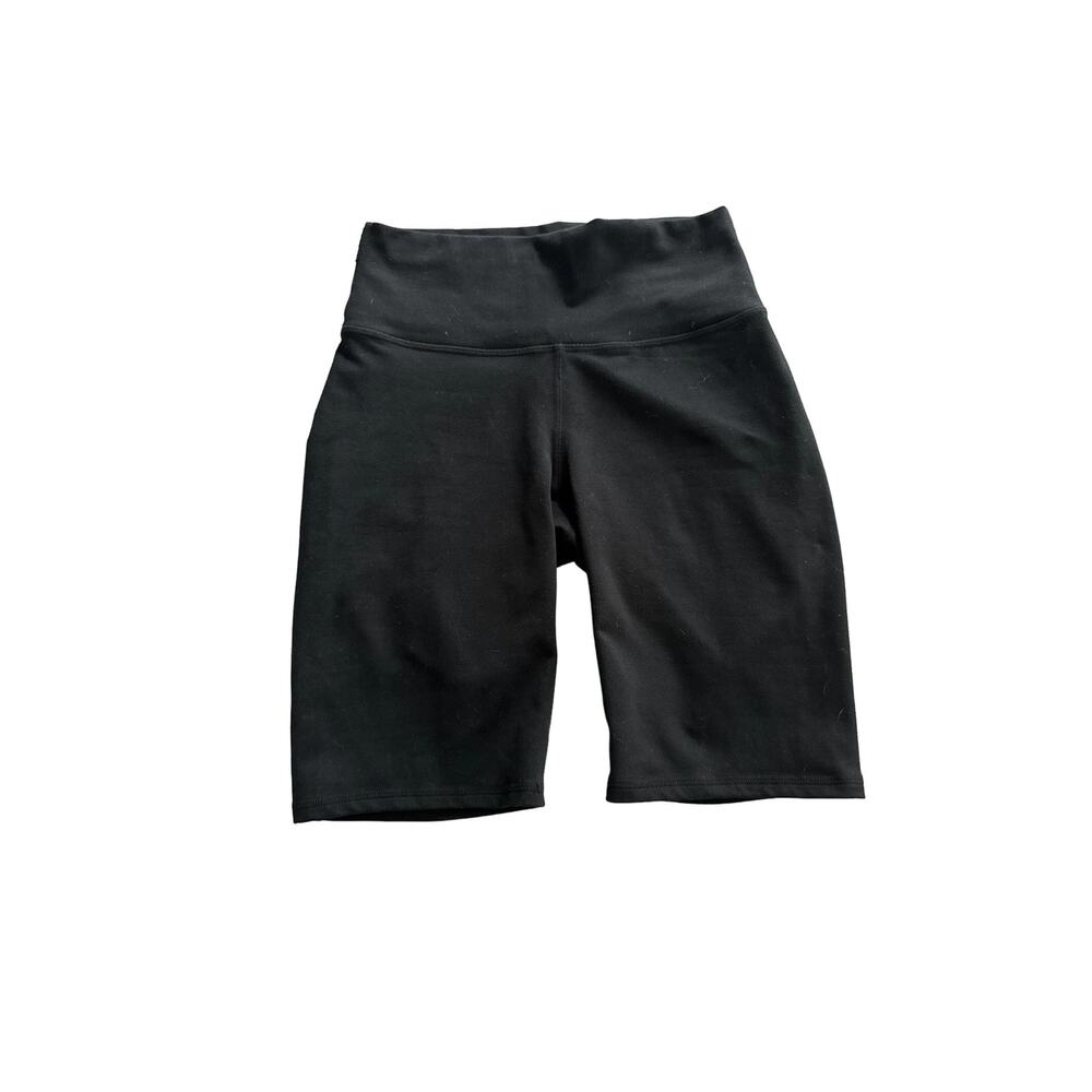 Fabletics Powerhold High Waist Black Athletic Active Gym Biker Shorts XXS